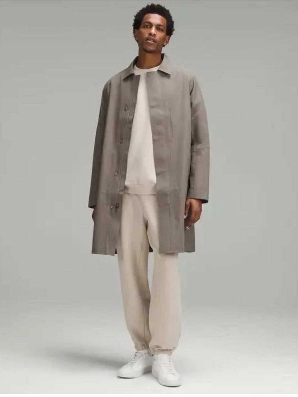 Mens Lululemon New Venture Rain Coat Waterproof Windproof L RWLI Khaki New $298